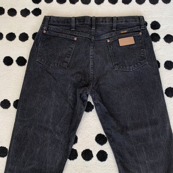 Wrangler Jeans Cowboy Cut Mens 34x30 Black Faded 13WMZWK Slim Fit Bootcut Denim - Picture 5 of 12
